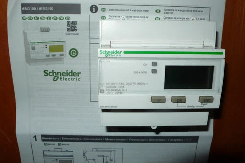 Compteur d'¨¦nergie direct 63A Schneider Electric iEM3100 mono/triphas¨¦ 63AMPERES