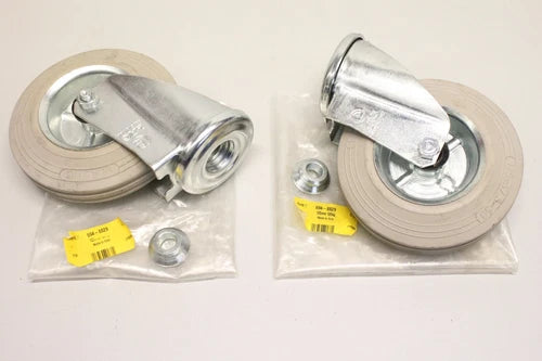 2x LAG 694-8829 ?125mm 120kg Gummi 37,5mm Lenkrolle Rad Stahl 6948829 OVP