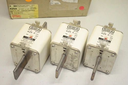 3x SIBA  NH3 425A 690V GL GG NH Sicherungseinsatz 425A 2021313.425 OVP