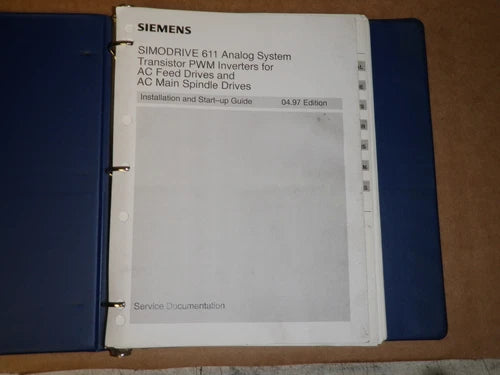 Siemens SIMODRIVE 611 INSTALLATION & START-UP GUIDE_6SN1197-OAA60-OBP4_04.97 ED.