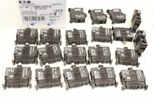 20x EATON Lampenfassungsblock Leuchtelement M22-LEDC-R OVP