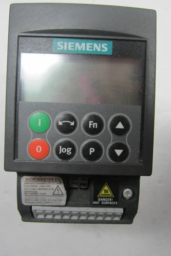 USED SIEMENS 6SE6410-2BB12-5AA0 DRIVE WITH OPERATOR INTERFACE 6SE64102BB125AA0