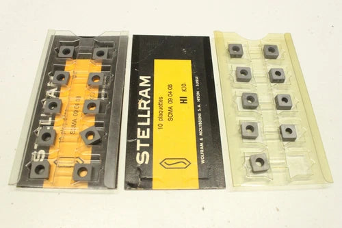 19x Stellram H1 Hi K10 SCMA 09 04 08 090408 Indexable Inserts