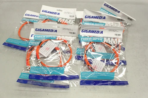 10x GIGAMEGA GGM D1MTT1M ST/PC-ST/PC/MM50/DX/3,0mm/1m 电缆 LWL 光纤跳线 OVP