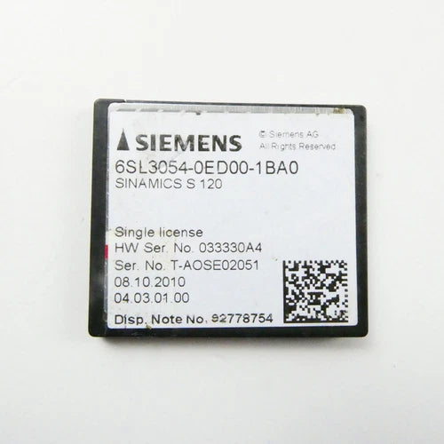 SIEMENS 6SL3054-0ED00-1BA0 SINAMICS S120 COMPACT FLASH CARD