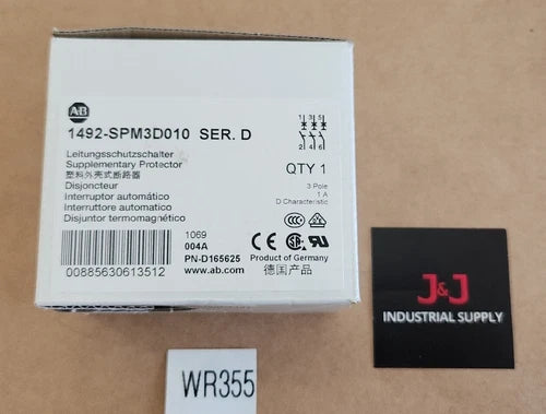 *BRAND NEW* Allen-Bradley 1492-SPM3D010 Ser D Supplementary Protector + Warranty
