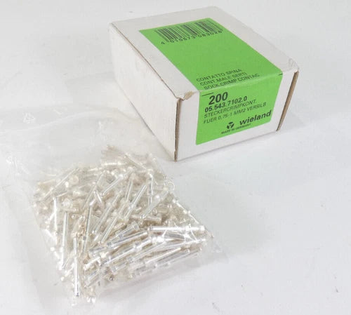 200 St¨¹ck WIELAND Steckercrimpkontakt 05.5437102.0 | 0,75-1mm? versilbert