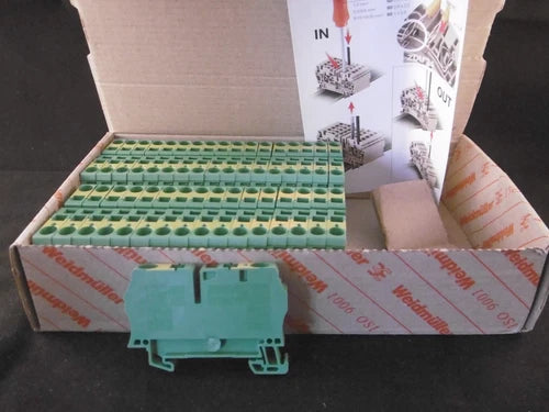 34x Weidm¨¹ller Z-Reihenklemme Erdungsklemme ZPE 6 1608670000 Neu in OVP