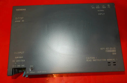 Siemens SITOP 6EP1437-2BA00, 24VDC 30A, Stecker fehlt!