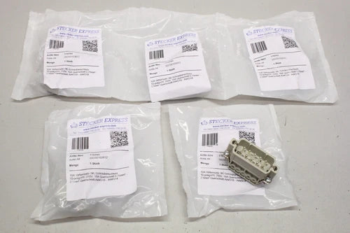 5x Harting 115743 HAND 10A Stecker Stifteinsatz M 09200102612 OVP