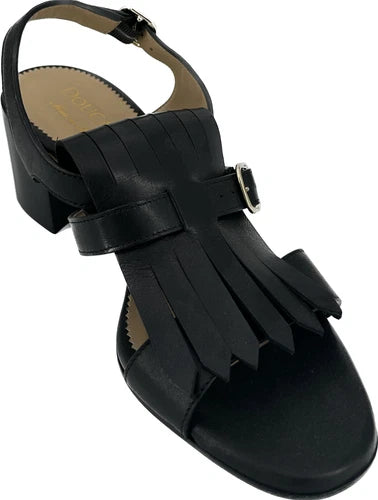 Black Sandals Heels Thick Doucal's T.37