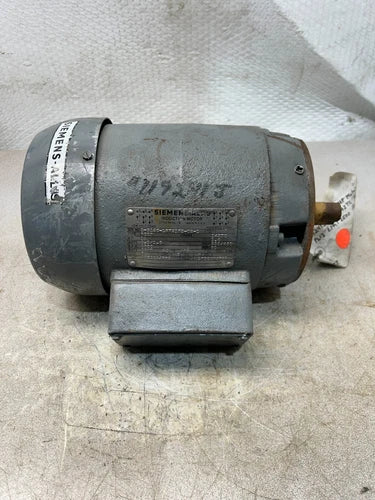 USED SIEMENS MOTOR HP 1, 3500 RPM, 60HZ, 230/460V, 3.0/1.0A AMPS, TYPE RGZF
