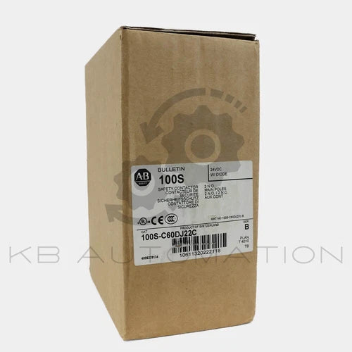 Contactor de segurança 100S-C60DJ22C 32kW, 60A, 24V DC, 3 pólos de alimentação NA, 2NOC e 2NCC