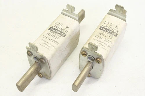2x LINDNER Sicherungseinsatz LJS 125A 500V VDE 0660 100kA NH0TF NH0