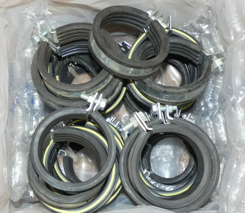 41 x Rohrschellen mit Schalld?mmprofil 89 | 108 | 133 | 140 | 4 " D | verzinkt