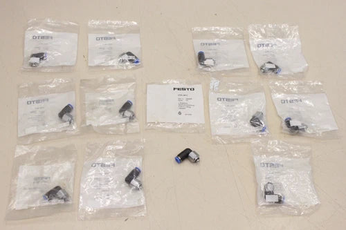 12x FESTO QSRL-M5-4 M5 4mm L-Steckverbinder 153529 NEU