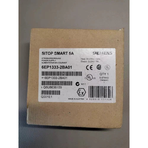 New Siemens 6EP1333-2BA01 SITOP 120W Stabilized Power Supply 6EP1 333-2BA01