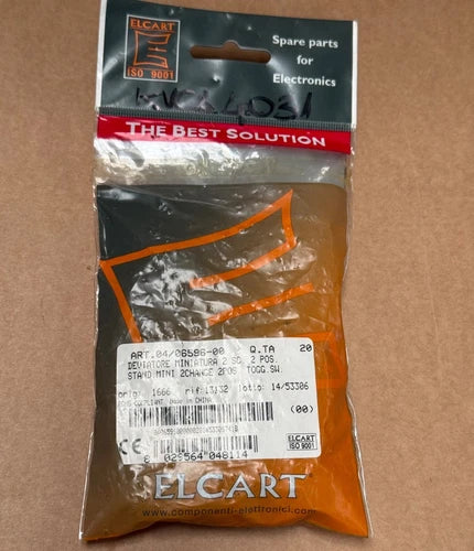 20PCs Elcart - 04/06596-00 - Miniature Toggle Switch, 6A 125VAC, Solder Lug