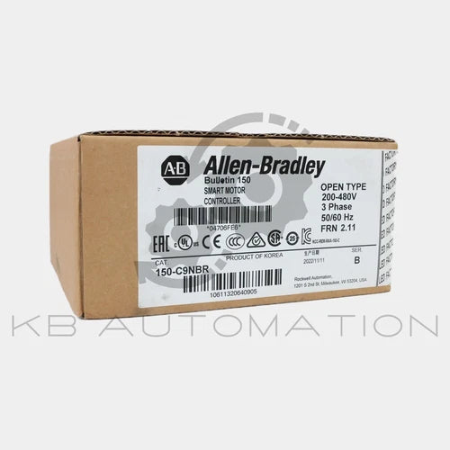 150-C9NBR Allen-Bradley SMC-3 Open Smart Motor Controller, 9A, 24V AC/DC Steu...