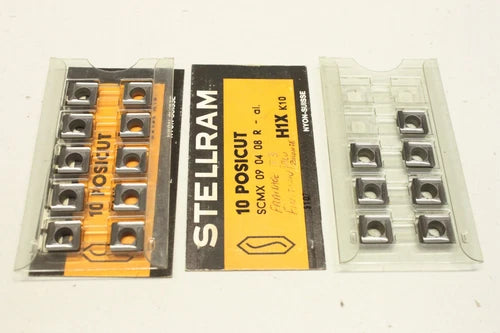 17x STELLRAM H1X K10 SCMX 09 04 08 R - AL 090408 Wendeschneidplatten OVP