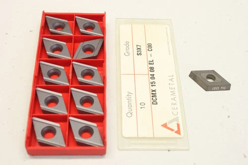 11x Cerametal S3X7 DCMX 15 04 08 EL-C00 DCMX 150408 indexable inserts original packaging