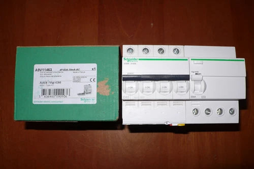 DISJONCTEUR A9F75463 DIFFERENTIEL A9V11463 TETRA 63A 30mA SCHNEIDER ELECTRIC 4P.