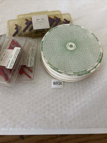 (20)RED&(17) Purple Chart Graph Paper Recorder Marker Pens & Charts (Qty??)