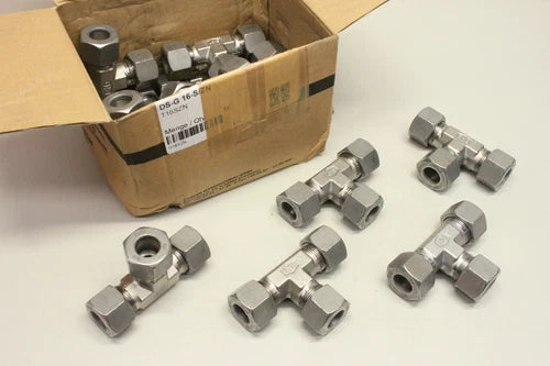 15x PORTÕES EMB T16SZN DS-G 16-S/ZN Hydraulik T-Verschraubung OVP