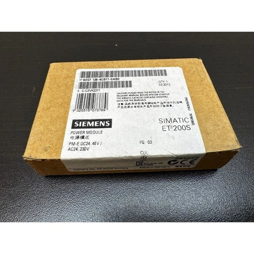New Siemens 6ES7138-4CB11-0AB0 6ES71384CB110AB0 PM-E power modules for ET200S