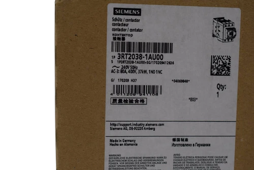 Siemens sirius power contactor 3RT2038-1AU00 ( 3RT2 038-1AU00 )