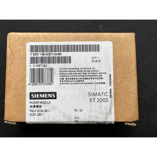 New Siemens 6ES7138-4CB11-0AB0 PM-E power modules for ET200S 6ES7 138-4CB11-0AB0