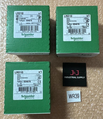 (3) FACTORY SEALED- Schneider Electric LRD10 Relay TeSys 034679 4-6A || FASTSHIP