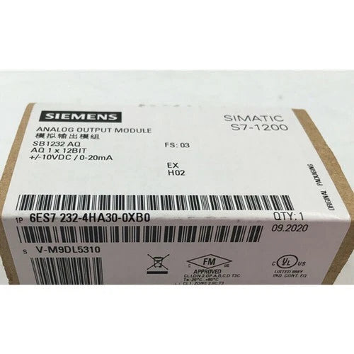 New Siemens 6ES7232-4HA30-0XB0 6ES72324HA300XB0 S7-1200 Analog Output SB 1232