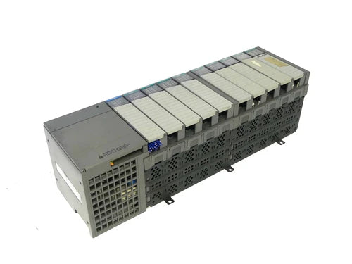 Allen Bradley SLC 500 1746-P4 + 9x 1746-BAS + 1x 1746-OBP16