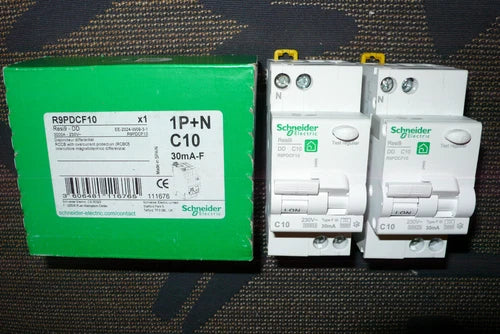 DISJONCTEUR DIFFERENTIEL 10A 30mA TYPE F, A SCHNEIDER ELECTRIC R9PDCF10 10AMPERE