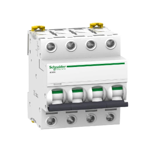 Schneider Electric Acti 9 A9F74463 ACTI9 IC60N 4P 63A C Disjoncteur Traspo