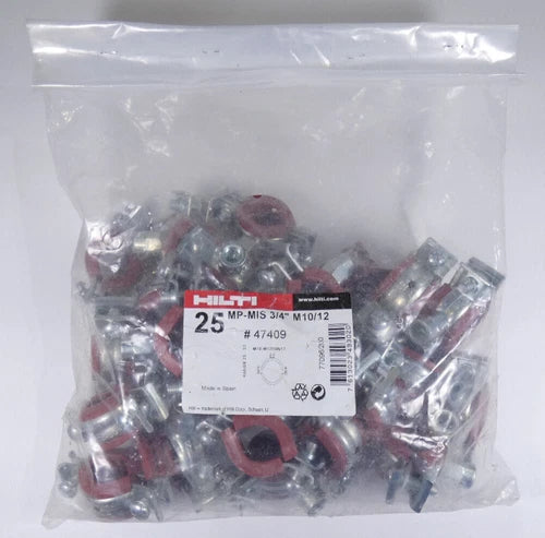 25x Hilti MP-MIS 3/4" M10/12 Massivrohrschelle schallged?mmt | D:25-30mm | 47409