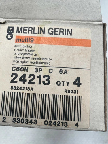 4pc x Merlin Gerin 24213 Schneider Multi 9 C60N - disjoncteur modulaire - 3P