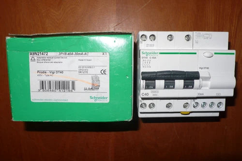 DISJONCTEUR DIFFERENTIEL A9N21472 SCHNEIDER ELECTRIC 40A 30mA AC, 4POLE 40AMPERE