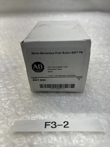 ** NEW FACTORY SEALED 800T-B2A AB PUSH BUTTON BLACK EXT HEAD &WARRANTY#