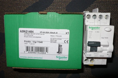 DISJONCTEUR A9N21026 DIFERENTIEL A9N21484 SCHNEIDER ELECTRIC 20A 30mA TIPO A SI