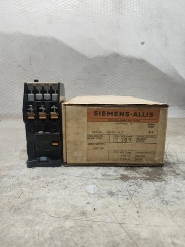 NEW IN BOX SIEMENS-ALLIS CONTACTOR 120V 60HZ CXLA013A11