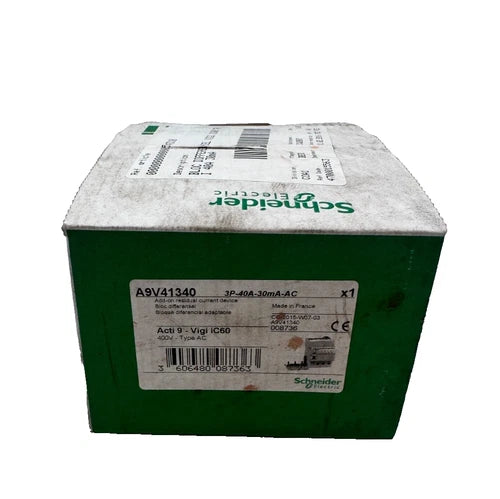 SCHNEIDER ELECTRIC A9V41340 ACTI 9 VIGI IC60 BLOC DIFFERENTIEL 3P-40A-30mA-AC