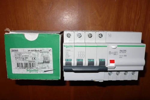 DISJONCTEUR DIFERENTIEL 4P. TETRA 63A 30mA COURBE C SCHNEIDER ELECTRIC 63AMPERE