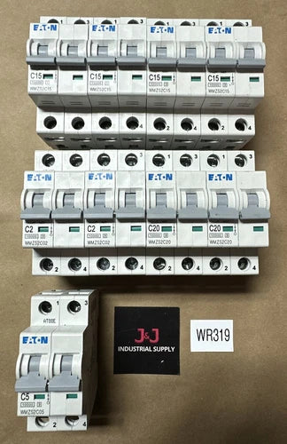 (9) NEW NO BOX- Eaton WMZS2C- 02, 05, 15, 20 Circuit Breakers || WARRANTY