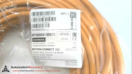 SIEMENS 6FX5008-1BB21-1FA0 POWER CABLE, NEW #281166