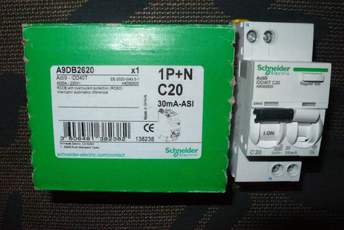 DISJONCTEUR DIFFERENTIEL A9DB2620 SCHNEIDER ELECTRIC 20A 30mA TYPE A SI 20AMPERE