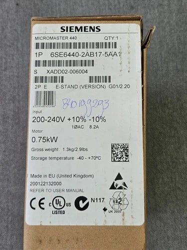 SIEMENS 6SE6440-2AB17-5AA1 NEW in Box
