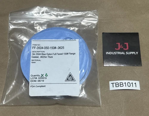 (6) Garlock FF-3504-050-150#-.0625 .5¡± 3504 Gylon Full Faced 150# Flange Gasket