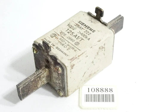 Siemens Sicherung 3NA1222 3NA1 222 500V 100kA 125A  1/T